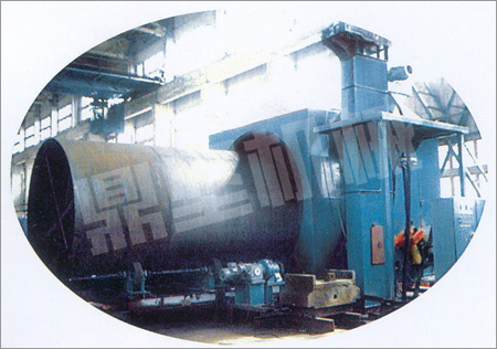  鋼管、鋼瓶拋丸清理線